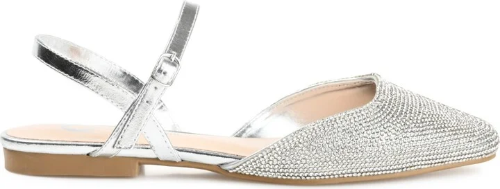 Journee Collection Women's Nysha Rhinestone Flats - Image 2