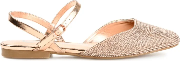 Journee Collection Women's Nysha Rhinestone Flats - Image 6