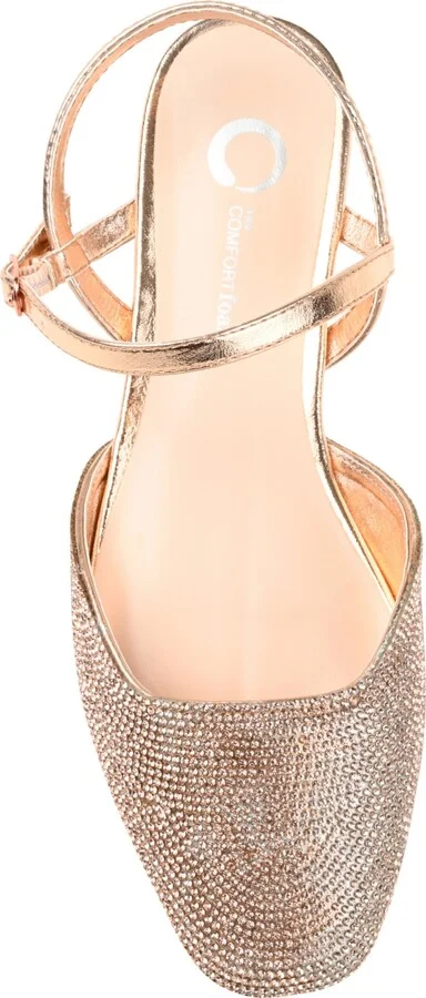 Journee Collection Women's Nysha Rhinestone Flats - Image 8