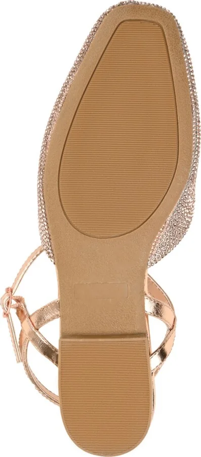 Journee Collection Women's Nysha Rhinestone Flats - Image 9