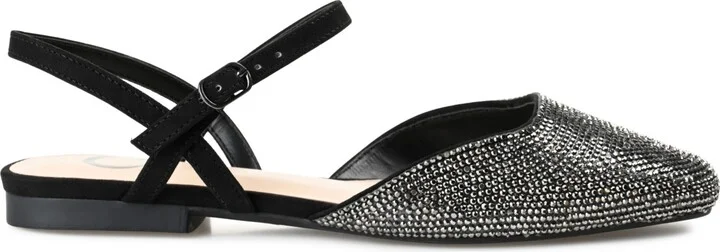 Journee Collection Women's Nysha Rhinestone Flats - Image 11