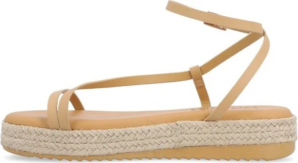 Journee Collection Women's Odelia Buckle Espadrille Sandals Black - Image 4