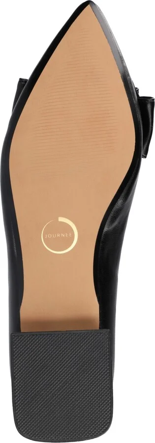 Journee Collection Women's Ophelia Bow Low Block Heel Dress Flats - Image 5