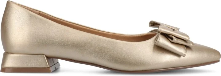 Journee Collection Women's Ophelia Bow Low Block Heel Dress Flats - Image 10