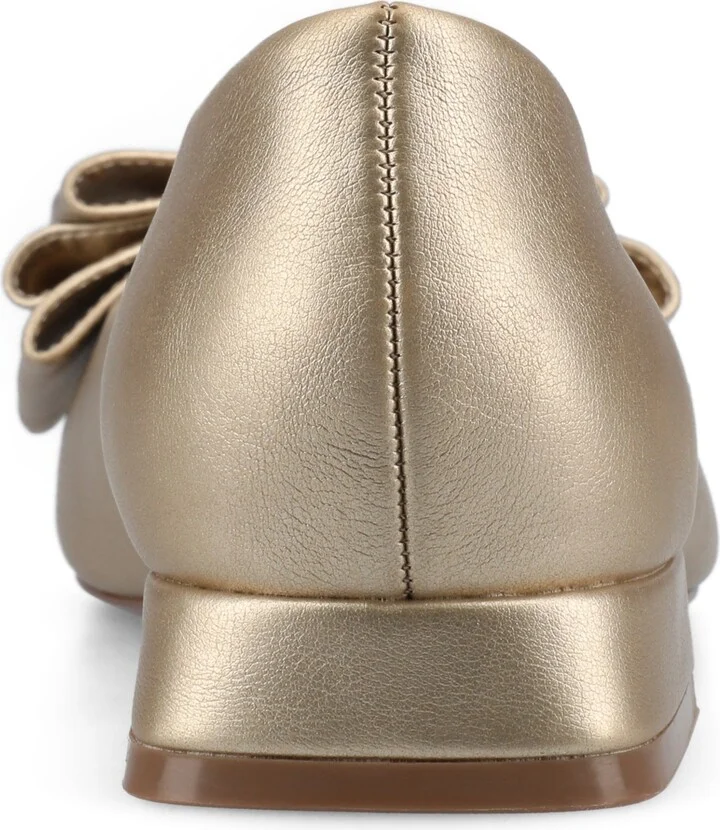 Journee Collection Women's Ophelia Bow Low Block Heel Dress Flats - Image 11