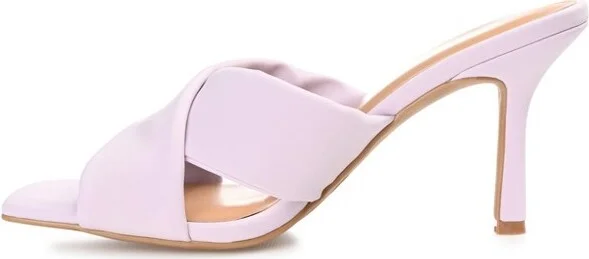 Journee Collection Women's Oppal Open Toe Mid Stiletto Pumps Lilac - Image 6