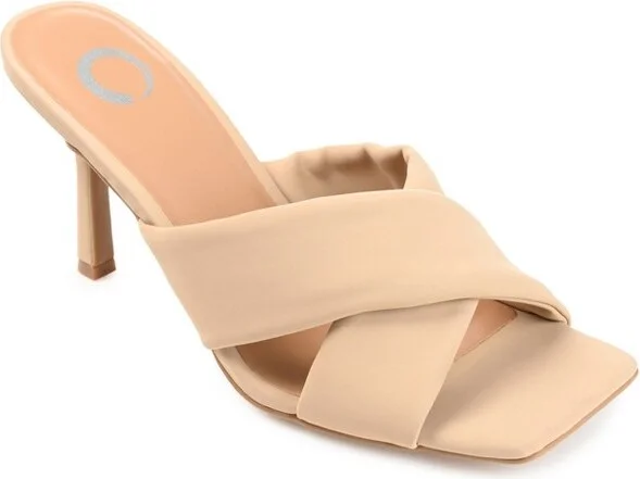 Journee Collection Women's Oppal Open Toe Mid Stiletto Pumps Lilac