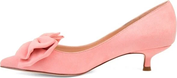 Journee Collection Women's Orana Pointed Toe Kitten Heel Pumps Black - Image 8