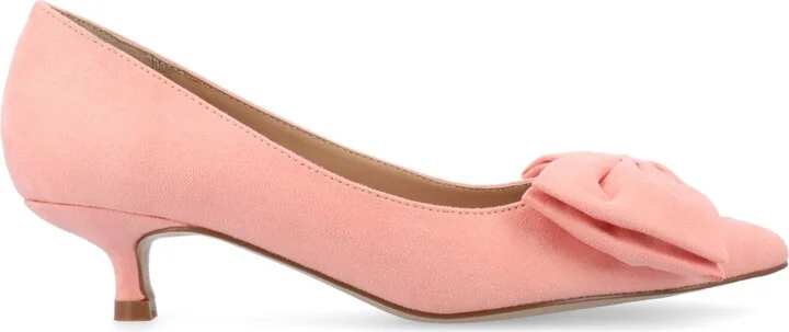 Journee Collection Women's Orana Wide Width Pointed Toe Kitten Heel Pumps - Image 2