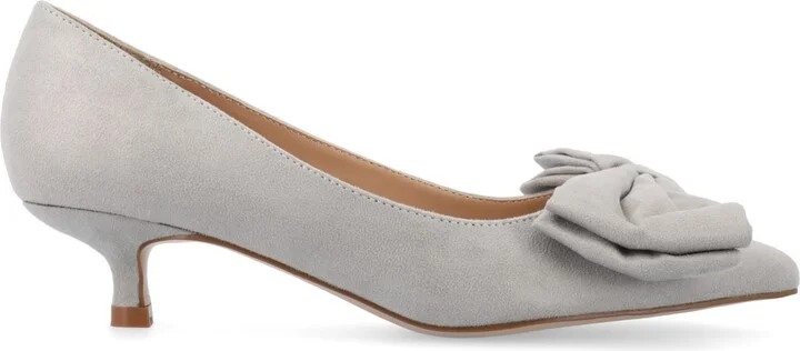 Journee Collection Women's Orana Wide Width Pointed Toe Kitten Heel Pumps - Image 6