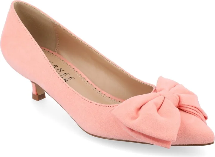 Journee Collection Women's Orana Wide Width Pointed Toe Kitten Heel Pumps