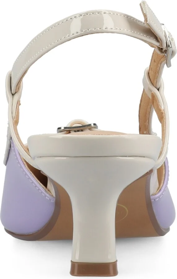 Journee Collection Women's Padma Slingback Kitten Heel Pumps - Patent, Pink - Image 7