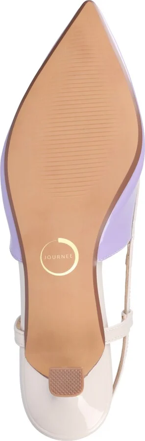 Journee Collection Women's Padma Slingback Kitten Heel Pumps - Patent, Pink - Image 9