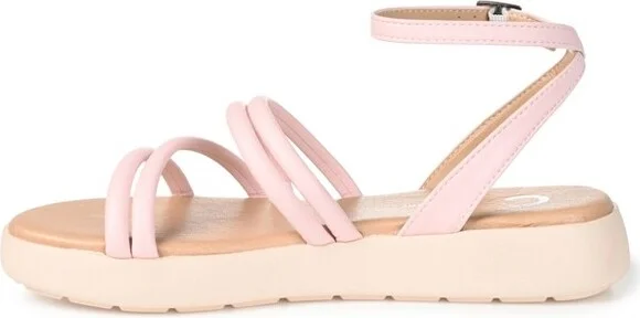 Journee Collection Womens Palomma Tru Comfort Foam Ankle Strap Flat Sandals Lilac 11 - Image 2