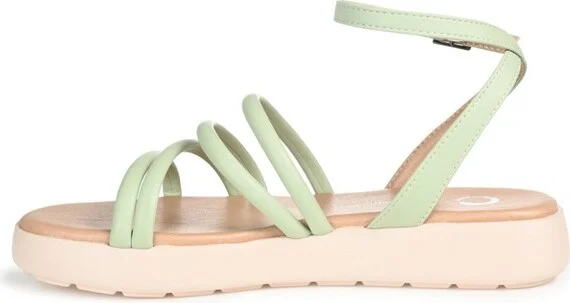 Journee Collection Womens Palomma Tru Comfort Foam Ankle Strap Flat Sandals Sage 6 - Image 2