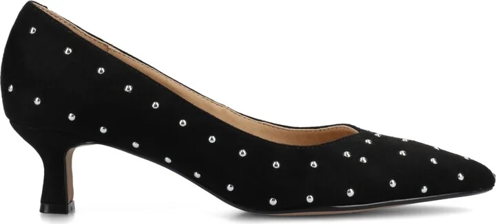 Journee Collection Women's Pammie Pointed Toe Kitten Heel Dress Pumps - Image 2