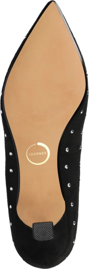 Journee Collection Women's Pammie Pointed Toe Kitten Heel Dress Pumps - Image 5