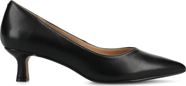 Journee Collection Women's Pammie Pointed Toe Kitten Heel Dress Pumps - Image 6