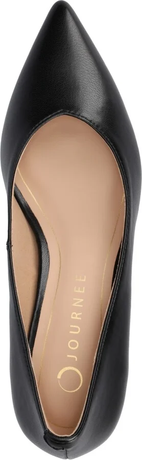 Journee Collection Women's Pammie Pointed Toe Kitten Heel Dress Pumps - Image 8
