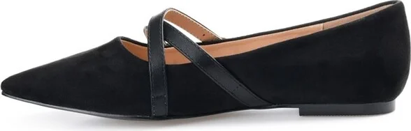 Journee Collection Women's Patricia Slip On Pointed Toe Ballet Flats Black - Image 5