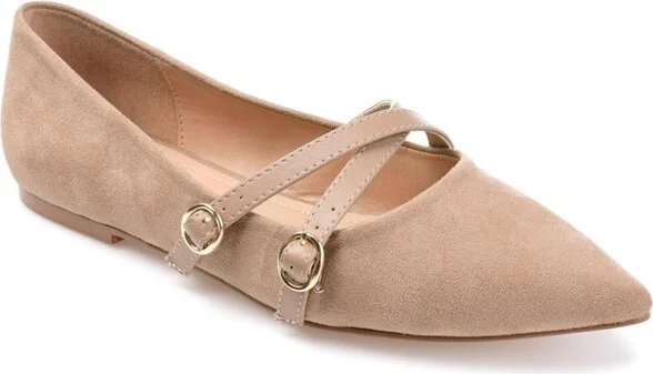 Journee Collection Women's Patricia Slip On Pointed Toe Ballet Flats Black