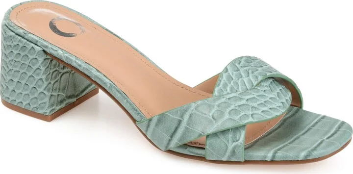 Journee Collection Womens Perette Slide Green 9 M