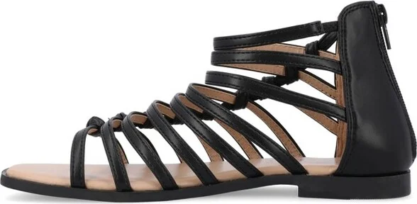 Journee Collection Women's Petrra Gladiator Back Zip Sandals Blue - Image 3