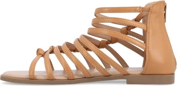 Journee Collection Women's Petrra Gladiator Back Zip Sandals Blue - Image 4