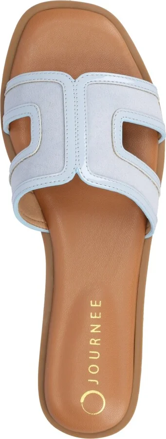 Journee Collection Women's Primah Slide Flat Sandals - Image 8