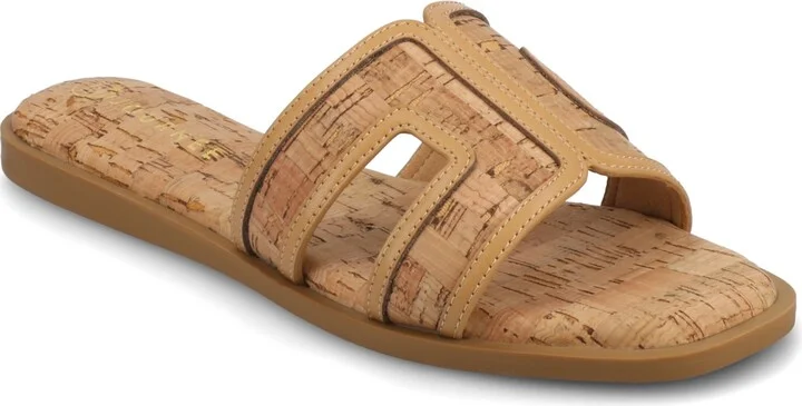Journee Collection Women's Primah Slide Flat Sandals