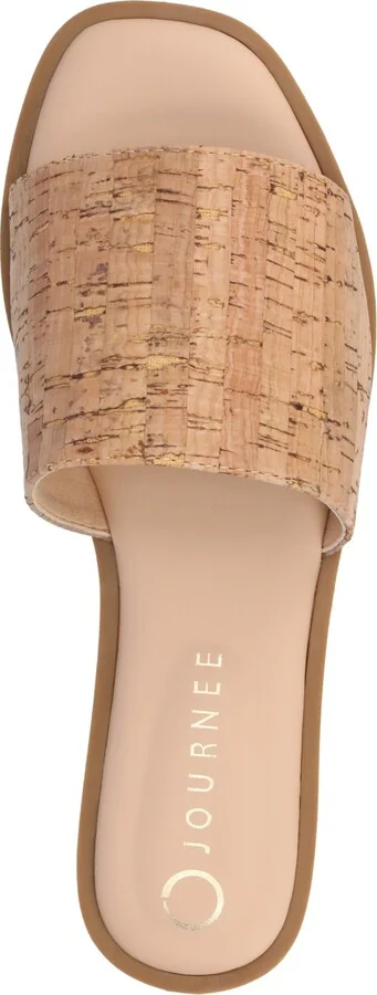 Journee Collection Women's Prisilla Single Band Slide Flat Sandals - Image 4