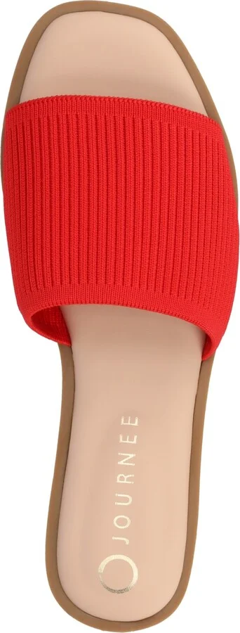 Journee Collection Women's Prisilla Single Band Slide Flat Sandals - Image 9