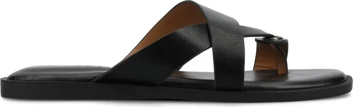 Journee Collection Women's Prizzie Toe Ring Strappy Flat Sandals - Image 10
