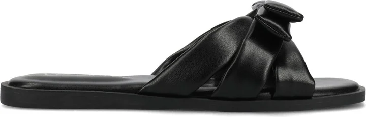 Journee Collection Women's Prylin Bow Slide Flat Sandals - Image 2