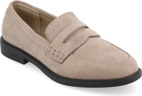 Journee Collection Women's Raichel Slip On Loafer Flats, Sage