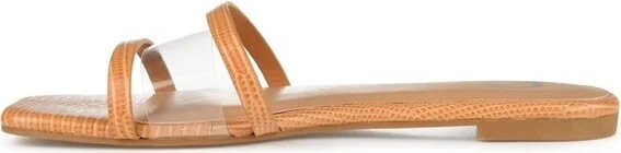 Journee Collection Women's Ramira Slide Flat Sandals Tan - Image 2