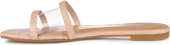 Journee Collection Women's Ramira Slide Flat Sandals Tan - Image 4