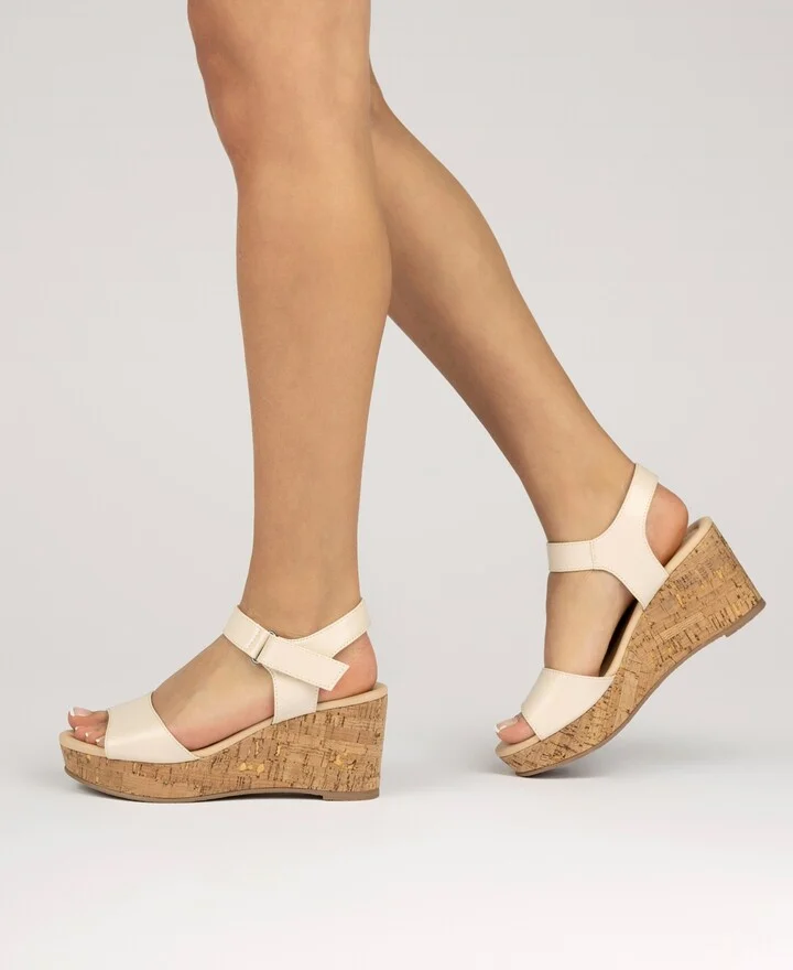 Journee Collection Women's Ranae Ankle Strap Platform Cork Wedge Sandals - Image 6