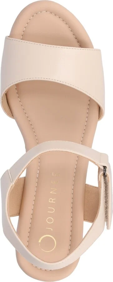 Journee Collection Women's Ranae Ankle Strap Platform Cork Wedge Sandals - Image 9