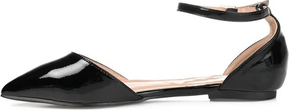 Journee Collection Women's Reba Buckle Pointed Toe Ballet Flats Bone - Image 3