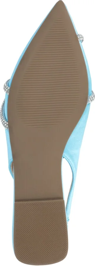 Journee Collection Women's Rebbel Rhinestone Knot Slingback Flats - Image 5