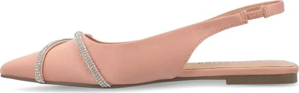 Journee Collection Women's Rebbel Sling Back Pointed Toe Flats Black - Image 3
