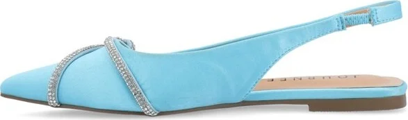 Journee Collection Women's Rebbel Sling Back Pointed Toe Flats Black - Image 4