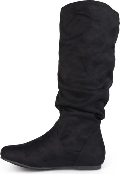 Journee Collection Women's Rebecca-02 Round Toe Riding Boots Black - Image 2