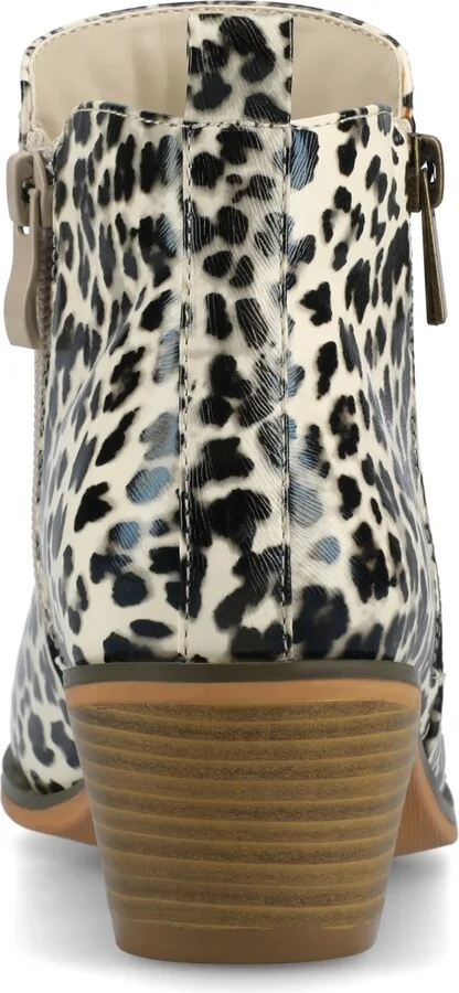 Journee Collection Women's Rebel Size Zipper Stacked Heel Booties - Image 3