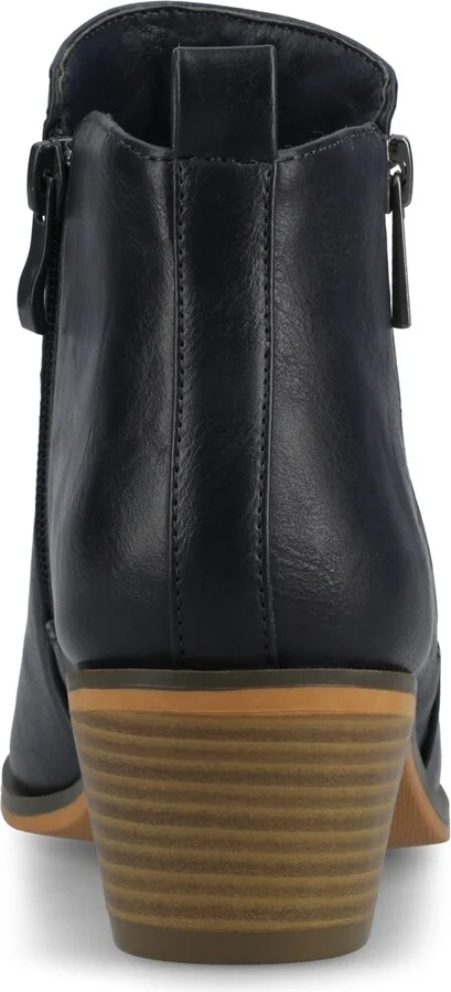 Journee Collection Women's Rebel Size Zipper Stacked Heel Booties - Image 8