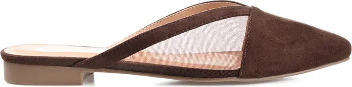 Journee Collection Women's Reeo Mesh Pointed Toe Slip On Mules - Image 6