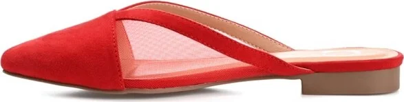 Journee Collection Women's Reeo Slip On Pointed Toe Mules Flats Brown - Image 5