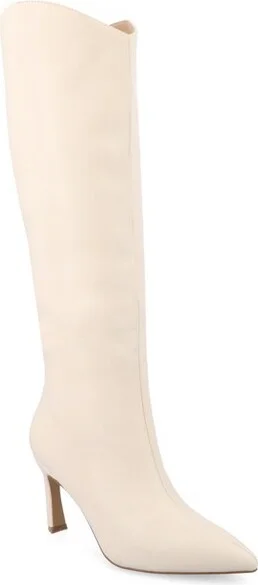 Journee Collection Women's Rehela Pull On Stiletto Heel Boots, Black