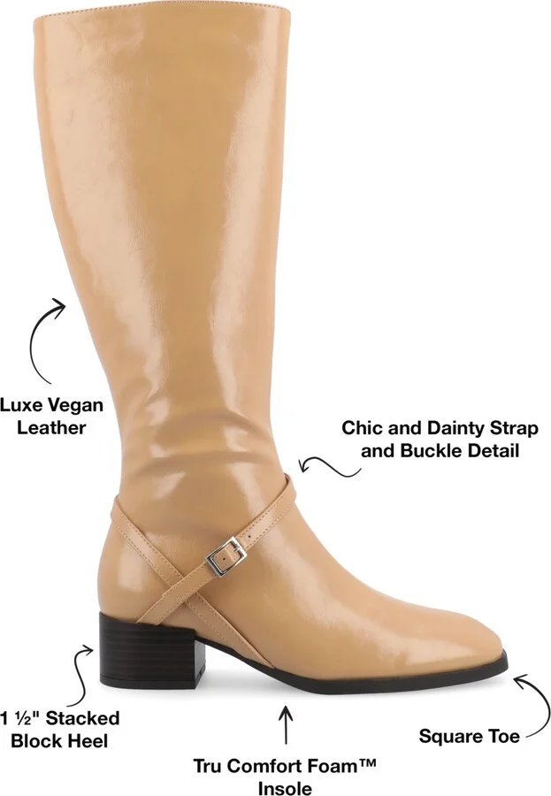Journee Collection Women's Rhianah Block Heel Knee High Riding Boots - Image 6